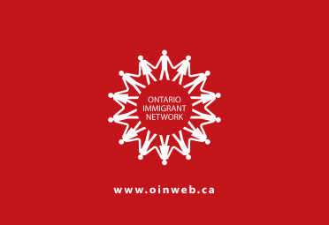 The Ontario Immigrant Network logo: a ring of joined figures, with www.oinweb.ca